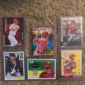 6 BRYCE HARPER RARE CARDS WITH ROOKIE